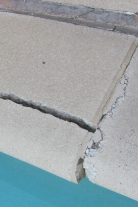 pool deck crack