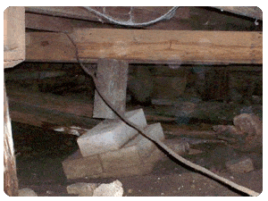 post and beam foundation damage
